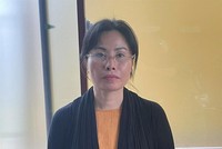 Đối tượng Võ Thị Hà tại cơ quan Công an - Ảnh: BCA