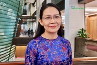 ĐBQH Huỳnh Thị Ánh Sương, Phó Trưởng đoàn chuyên trách đoàn ĐBQH tỉnh Quảng Ngãi - Ảnh: M.Minh