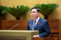 Chủ tịch Quốc hội Vương Đình Huệ phát biểu bế mạc Kỳ họp thứ 5 Quốc hội khoá XV sáng 18/1