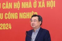 Bộ trưởng Bộ Xây dựng Nguyễn Thanh Nghị phát biểu tại Hội nghị sáng 22/2
