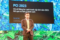 Ông Đậu Anh Tuấn, Phó tổng thư ký kiêm Trưởng Ban Pháp chế VCCI chia sẻ về báo cáo PCI 2023 sáng 9/5.