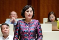 Thống đốc Ngân hàng Nhà nước Nguyễn Thị Hồng giải trình trước Quốc hội chiều 25/5