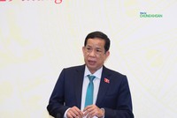 Phó Chủ nhiệm Ủy ban Xã hội của Quốc hội Đặng Thuần Phong trả lời tại họp báo Quốc hội sáng 29/6 (Ảnh: M.Minh)