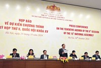 Quốc hội tổ chức họp báo thông tin về Kỳ họp thứ 8 Quốc hội khoá XV vào chiều 20/10