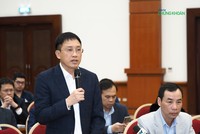 Ông Mai Sơn, Phó Tổng cục trưởng Tổng cục Thuế, Bộ Tài chính phát biểu tại họp báo chiều 7/1 (Ảnh: M.Minh)