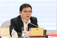 Thứ trưởng Bộ Công thương Trương Thanh Hoài thông tin tại buổi họp báo