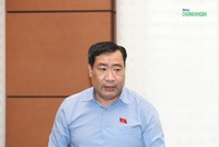 Đại biểu Thạch Phước Bình (đoàn Trà Vinh) phát biểu tại tổ chiều 20/5 (Ảnh: M.Minh)