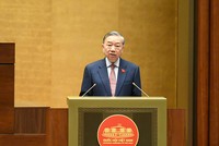 Tổng Bí thư Tô Lâm phát biểu chỉ đạo tại Kỳ họp thứ Nhất Quốc hội khóa XVI sáng 6/4 (Ảnh: Quốc hội)