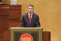 Thủ tướng Chính phủ Lê Minh Hưng phát biểu sau lễ tuyên thệ nhậm chức chiều 7/4 (Ảnh: Quốc hội)