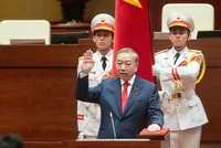 Tổng Bí thư, Chủ tịch nước Tô Lâm tại lễ tuyên thệ trước Quốc hội sáng 7/4 (Ảnh: Nguyễn Khánh)