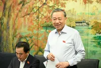 Tổng bí thư Tô Lâm phát biểu tại tổ Quốc hội chiều 8/4 về dự án Luật Thủ đô (sửa đổi) - Ảnh: Như Ý