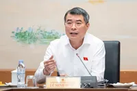 Thủ tướng Chính phủ Lê Minh Hưng phát biểu thảo luận tại tổ 11 (gồm đoàn Hải Phòng, Quảng Ngãi) chiều 21/4