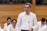 Thiếu tướng Nguyễn Quốc Toản thông tin về công tác đấu tranh với tội phạm lừa đảo 'hợp đồng kỳ nghỉ" tại họp báo Chính phủ trưa 4/7.