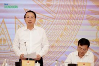 Thứ trưởng Bộ Tài chính Nguyễn Đức Chi phát biểu tại họp báo Chính phủ chiều 3/8 (Ảnh: Minh Minh)