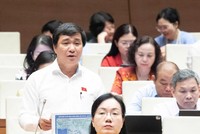 Đại biểu Dương Minh Tuấn (đoàn TP HCM) đề nghị làm rõ tỉ lệ nội địa hóa sau khi dự án đường sắt Lào Cai - Hà Nội - Hải Phòng được tăng vốn thêm 86.000 tỷ đồng.