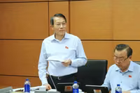 Bộ trưởng Bộ Công an Lương Tam Quang phát biểu tại thảo luận tổ sáng 26/10.