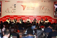 Các chuyên gia trao đổi tại phiên thảo luận thứ nhất: “Nhận diện các yếu tố đột phá trong M&A” - Ảnh: Lê Toàn.