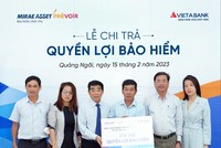 Mirae Asset Prévoir chi trả 107 triệu đồng quyền lợi bảo hiểm cho khách hàng tại Quảng Ngãi