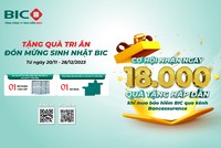 BIC dành 18.000 quà tặng khách hàng Bancassurance nhân dịp sinh nhật 18 năm
