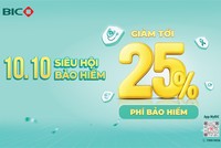 10.10: BIC tặng ưu đãi hấp dẫn, giảm tới 25% phí bảo hiểm