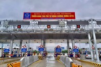 Một trạm thu phí trên tuyến cao tốc Hà Nội - Hải Phòng.