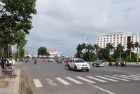 Một đoạn Quốc lộ 1 qua Tp. Đông Hà - Quảng Trị.