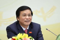 Tổng thư ký Quốc hội, Chủ nhiệm Văn phòng Quốc hội Nguyễn Hạnh Phúc chủ trì họp báo - (Ảnh VC)