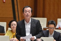 Bộ trưởng Bộ Xây dựng Phạm Hồng Hà trả lời chất vấn.