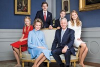 Quốc vương Bỉ Philippe và các thành viên Hoàng gia. Ảnh: Das Bogaerts