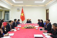 Thủ tướng Nguyễn Xuân Phúc điện đàm với Tổng thống Donald Trump từ Trụ sở Chính phủ