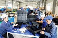 Trong khủng hoảng Covid-19 chưa từng có, mọi mô hình kinh doanh đều phải giải bài toán sống còn. Trong ảnh: Công ty TNHH Thương mại và Dịch vụ Hiền Lê sản xuất bao bì công nghiệp cho các doanh nghiệp FDI Ảnh: Đức Thanh