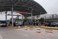 Trạm thu phí Km13+250 đường 39B tại thị trấn Thanh Nê - Kiến Xương - Thái Bình. Ảnh L.T.T