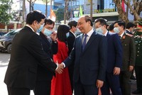 Thủ tướng Nguyễn Xuân Phúc thăm chúc Tết tại Quận uỷ Hải Châu.