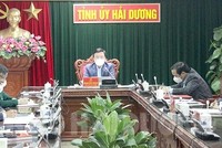 Ông Phạm Xuân Thăng, Bí thư Tỉnh ủy Hải Dương chủ trì hội nghị lần thứ 10 của Ban Thường vụ Tỉnh ủy sáng ngày 15.02. Ảnh: baohaiduong.vn