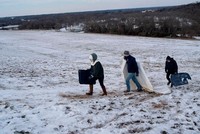 Quang cảnh khu đồi cạnh đập Lake Waco tại thành phố Waco, miền Trung bang Texas ngày 18/2/2021. Ảnh: AFP