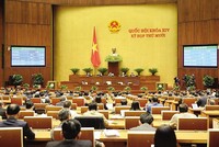 Một trong những điểm mới trong hoạt động của Quốc hội nhiệm kỳ này là đã tăng cường tính công khai, minh bạch trong xây dựng, ban hành văn bản. Ảnh: N.L