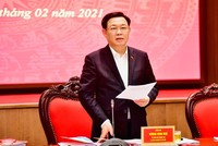 Bí thư Thành ủy Hà Nội Vương Đình Huệ tin tưởng, việc thống nhất các định hướng lớn vào Quy hoạch phân khu sông Hồng sẽ đáp ứng được sự ủng hộ và mong chờ của Nhân dân (Ảnh: Thanh Hải).