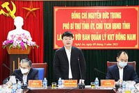 Chủ tịch UBND tỉnh Nghệ An Nguyễn Đức Trung phát biểu chỉ đạo tại buổi làm việc