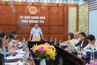 Phó Chủ tịch UBND tỉnh Quảng Trị Hà Sỹ Đồng chủ trì buổi làm việc.