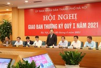  Chủ tịch UBND TP Hà Nội Chu Ngọc Anh nhấn mạnh cần tận dụng đón đầu các cơ hội, điều kiện hút làn sóng thu hút đầu tư trong và ngoài nước