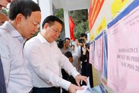 Chủ tịch Quốc hội Vương Đình Huệ kiểm tra công tác chuẩn bị bầu cử ĐBQH, ĐBHĐND tại Quảng Ninh.