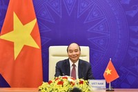 Chủ tịch nước Nguyễn Xuân Phúc tham dự Hội nghị thượng đỉnh về khí hậu ngày 22/4 (Ảnh: BNG)