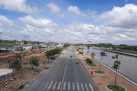 Một khu dân cư đang được xây dựng tại TP. Vị Thanh, tỉnh Hậu Giang