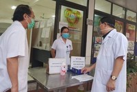 Cục Quản lý khám, chữa bệnh, Bộ Y tế kiểm tra công tác phòng, chống dịch Covid-19 tại Bệnh viện Phổi trung ương.