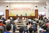 Hội đồng Bầu cử Quốc gia họp báo về công tác chuẩn bị bầu cử (Ảnh- Duy Linh) .