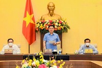 Chủ tịch Quốc hội Vương Đình Huệ phát biểu tại phiên họp (Ảnh Quochoi.vn).