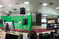 Trường quay phục vụ công tác tư vấn và bán hàng online của Hải Phát Land với đầy đủ các thiết bị như máy quay phim, mixer, đèn chiếu sáng…