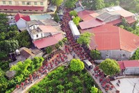 Tiêu thụ vải thiều tại Bắc Giang. Ảnh: Quân Nguyên