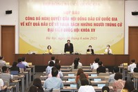 Hội đồng Bầu cử quốc gia tổ chức họp báo công bố kết quả bầu cử và danh sách những người trúng cử ĐBQH khóa XV.