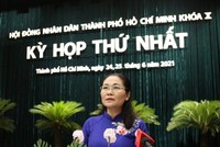 Bà Nguyễn Thị Lệ, Chủ tịch HĐND TP.HCM khóa X, nhiệm kỳ 2021 - 2026.